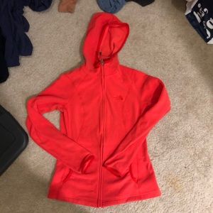 North face coral hoodie